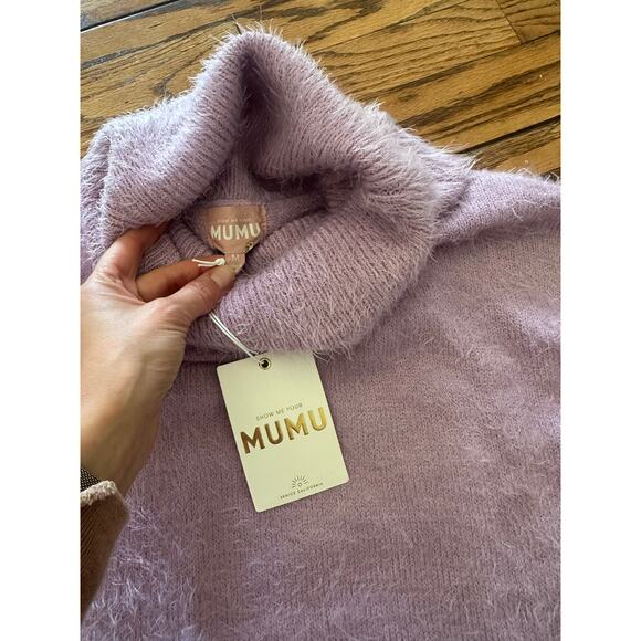 Show Me Your Mumu Sweaters - Show me your Mumu Fatima Turtleneck Sweater Purple Pink NWT Size M